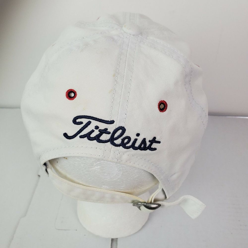 Titleist Embroidered Mens Golf Hat Adjustable Blue Red Lettering - Picture 7 of 9